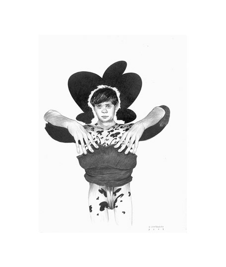 Hugo Crosthwaite: Untitled, Boy in Bustiere